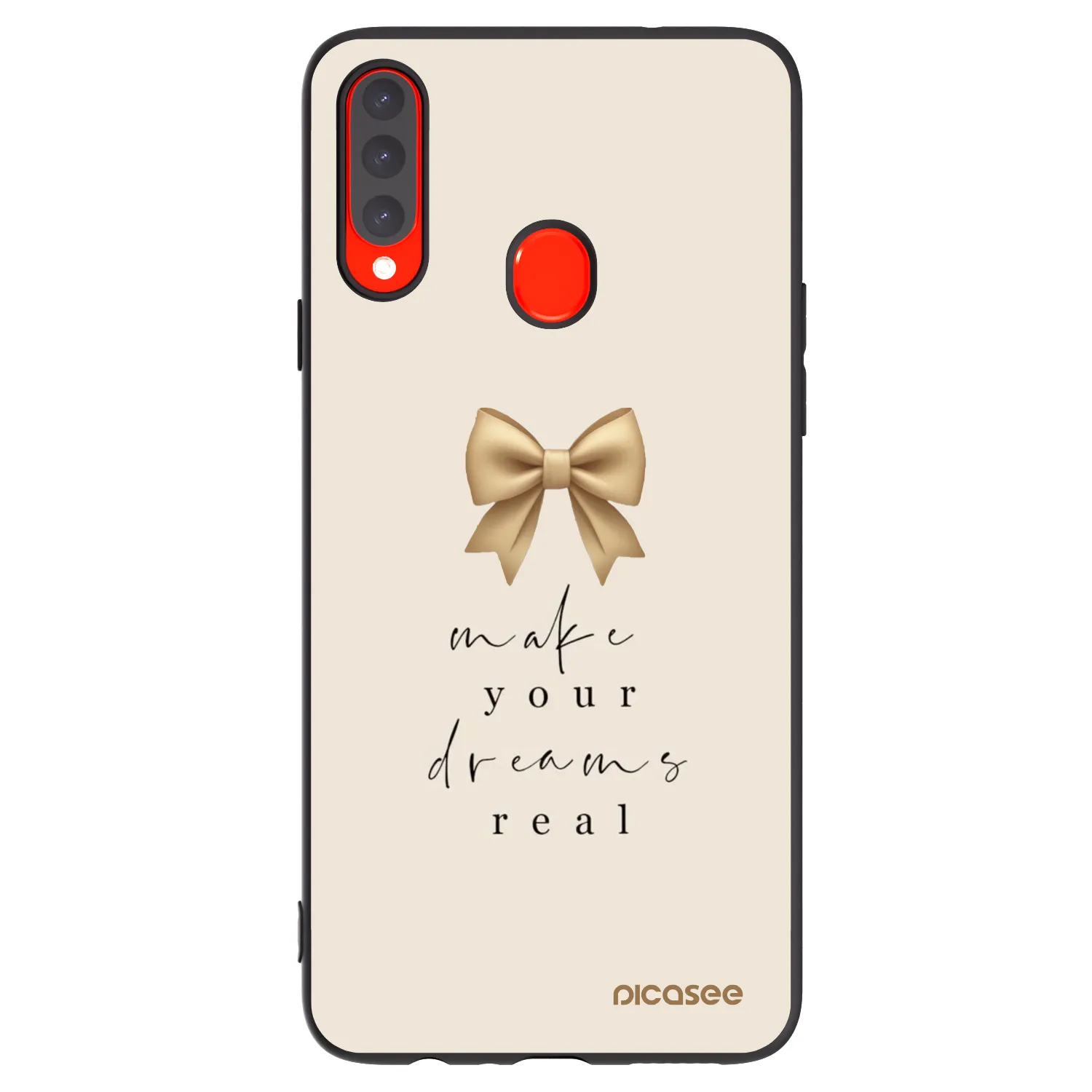 Picasee silikonový černý obal pro Samsung Galaxy A20s - Golden Dream