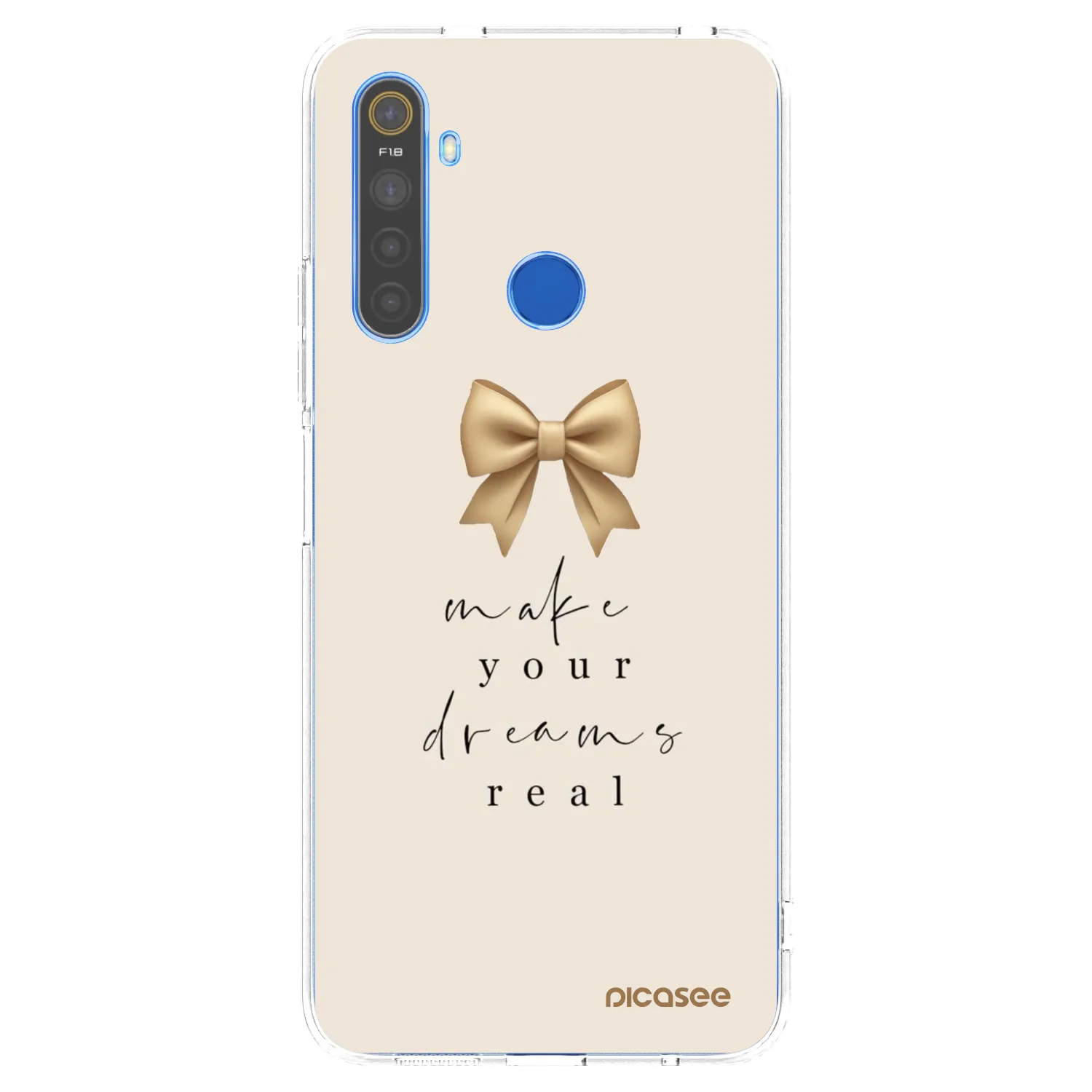 Picasee silikonový průhledný obal pro Realme 5 - Golden Dream