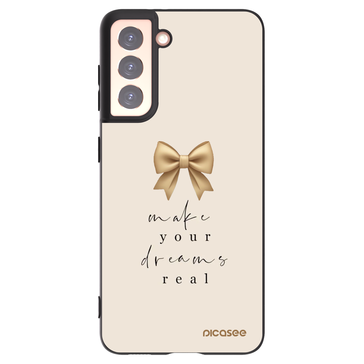 Picasee silikonový černý obal pro Samsung Galaxy S21 5G G991B - Golden Dream