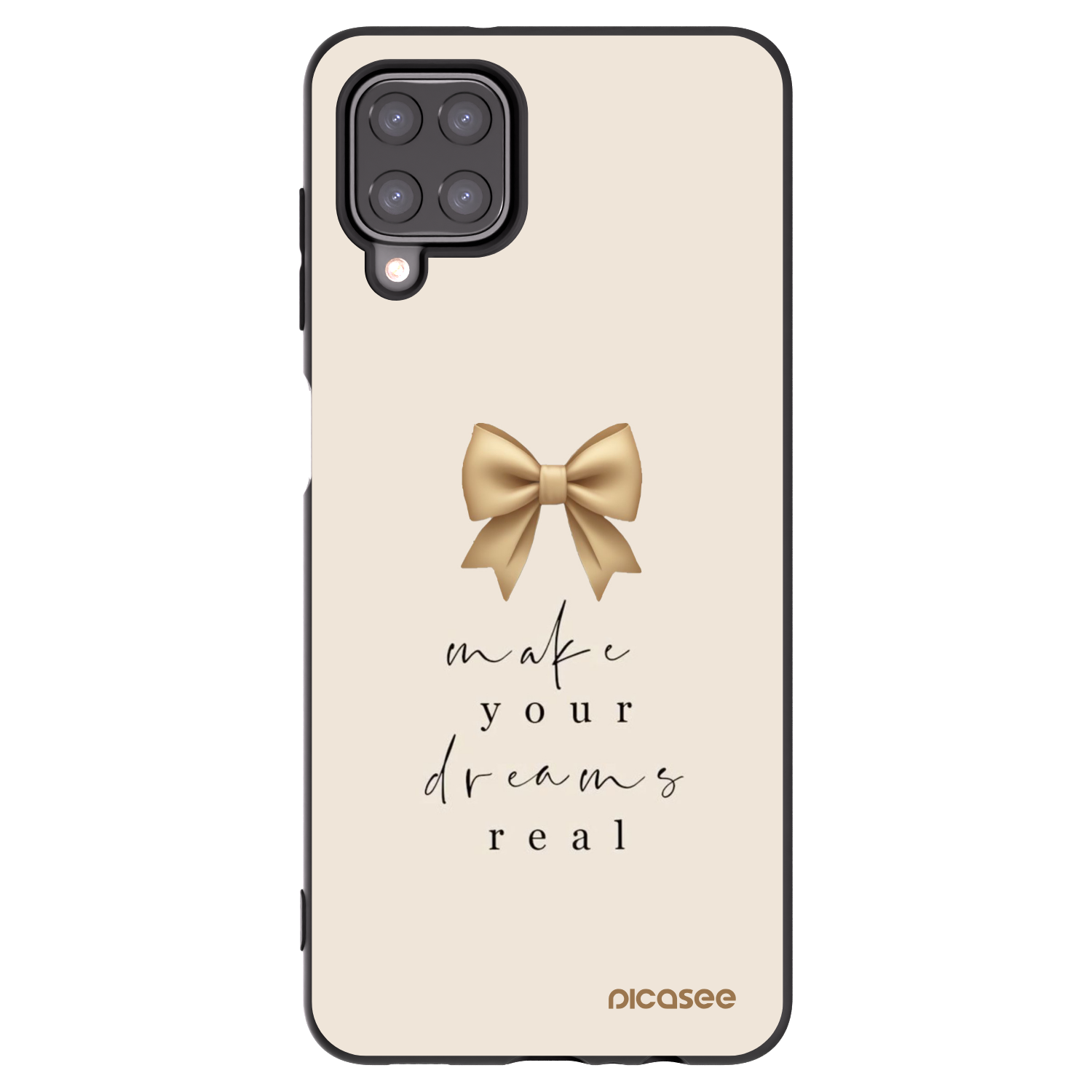 Picasee silikonový černý obal pro Samsung Galaxy A12 A125F - Golden Dream