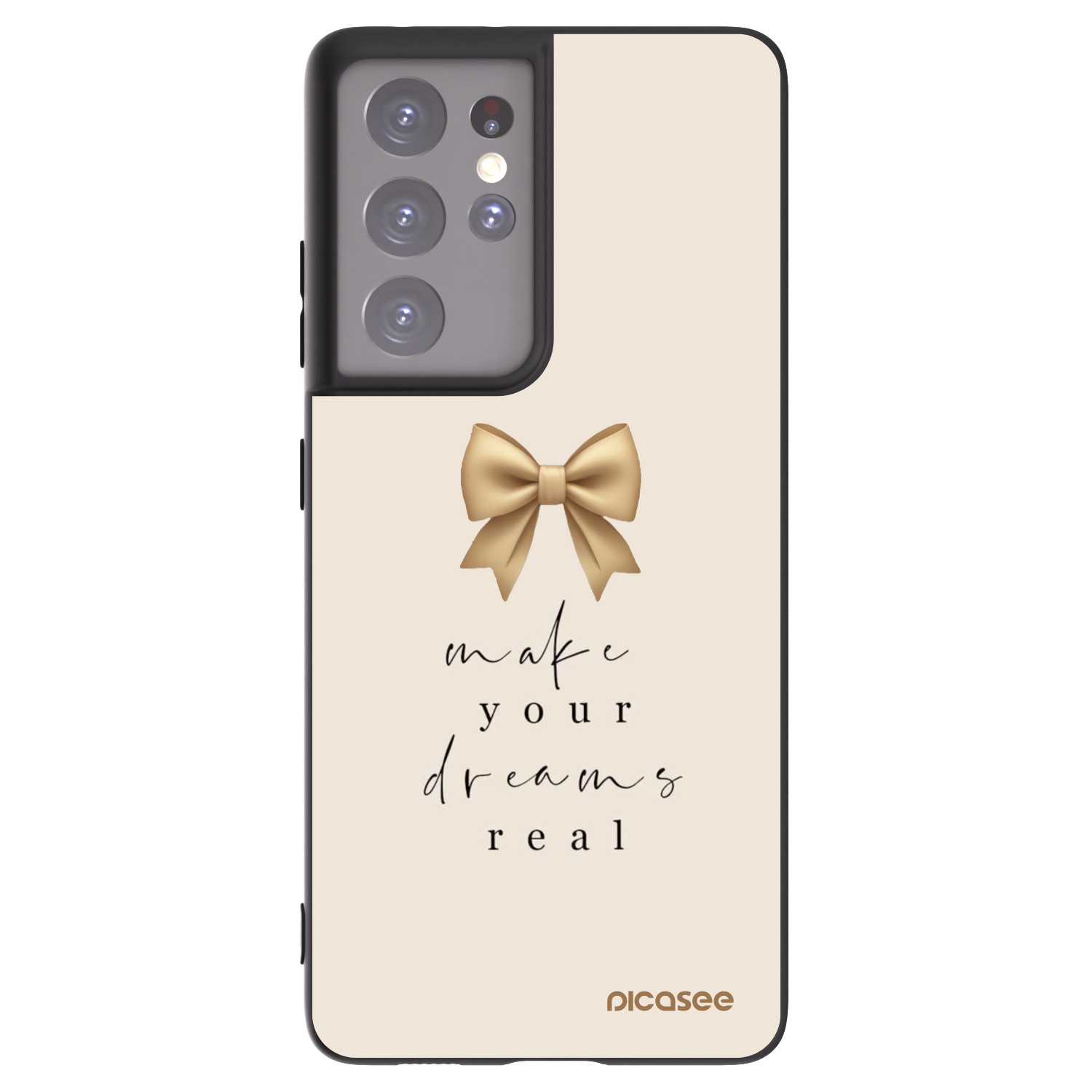 Picasee silikonový černý obal pro Samsung Galaxy S21 Ultra 5G G998B - Golden Dream