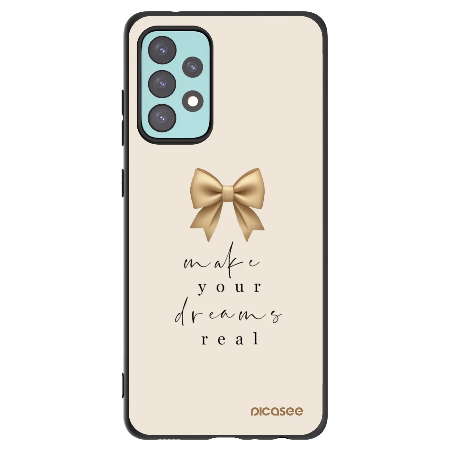 Picasee silikonový černý obal pro Samsung Galaxy A72 A725F - Golden Dream