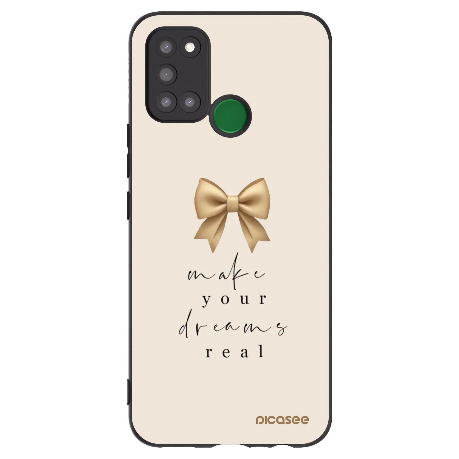 Picasee silikonový černý obal pro Realme 7i - Golden Dream
