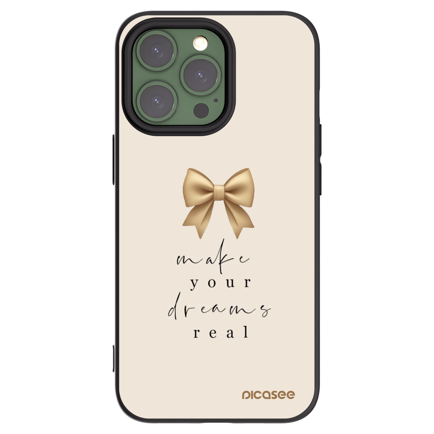 Picasee silikonový černý obal pro Apple iPhone 13 Pro - Golden Dream