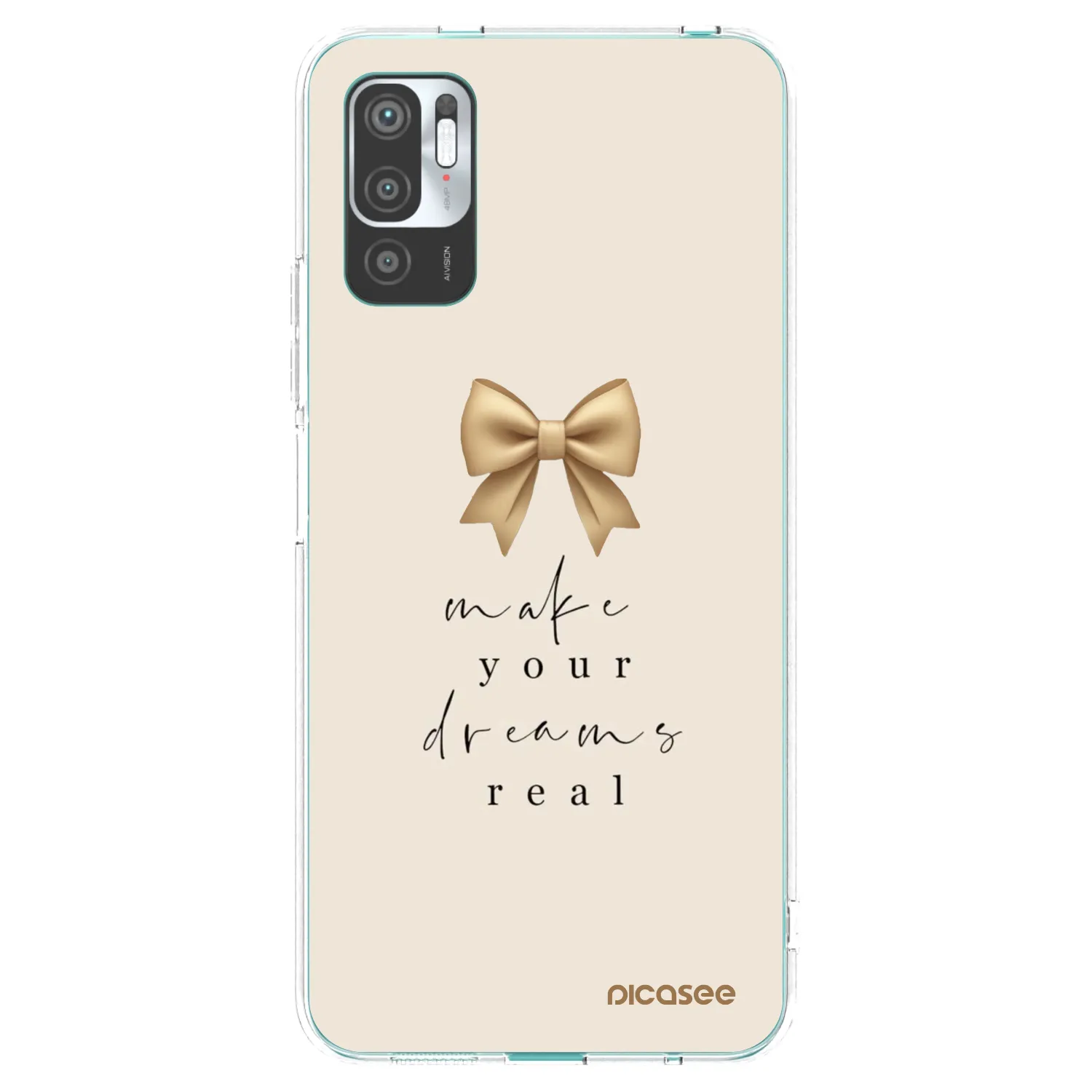 Picasee silikonový průhledný obal pro Xiaomi Redmi Note 10 5G - Golden Dream
