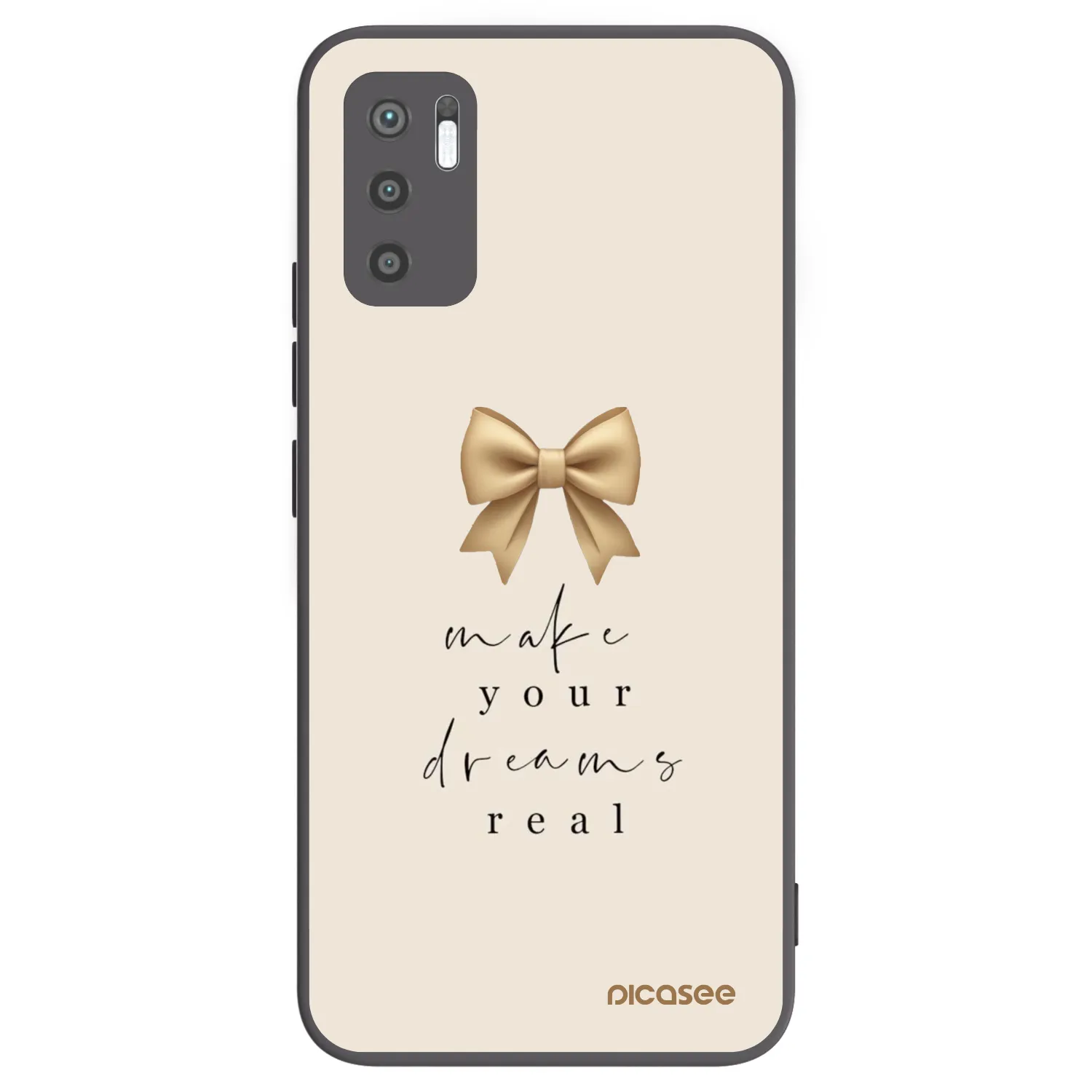 Picasee silikonový černý obal pro Xiaomi Redmi Note 10 5G - Golden Dream