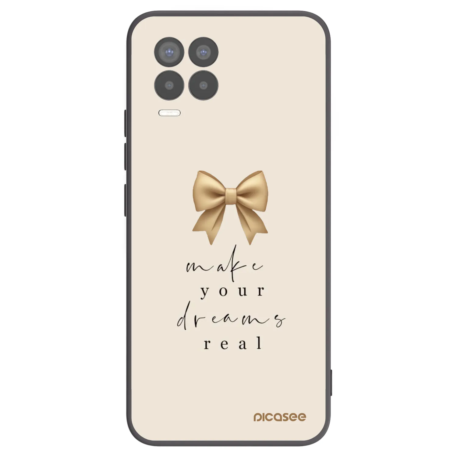 Picasee silikonový černý obal pro Realme 8 4G - Golden Dream