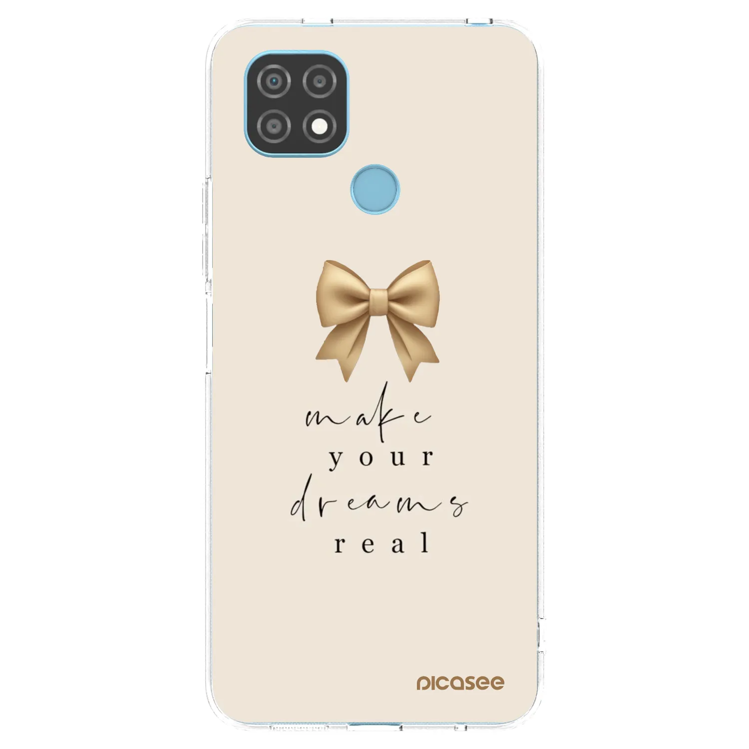 Picasee silikonový průhledný obal pro Realme C21 - Golden Dream