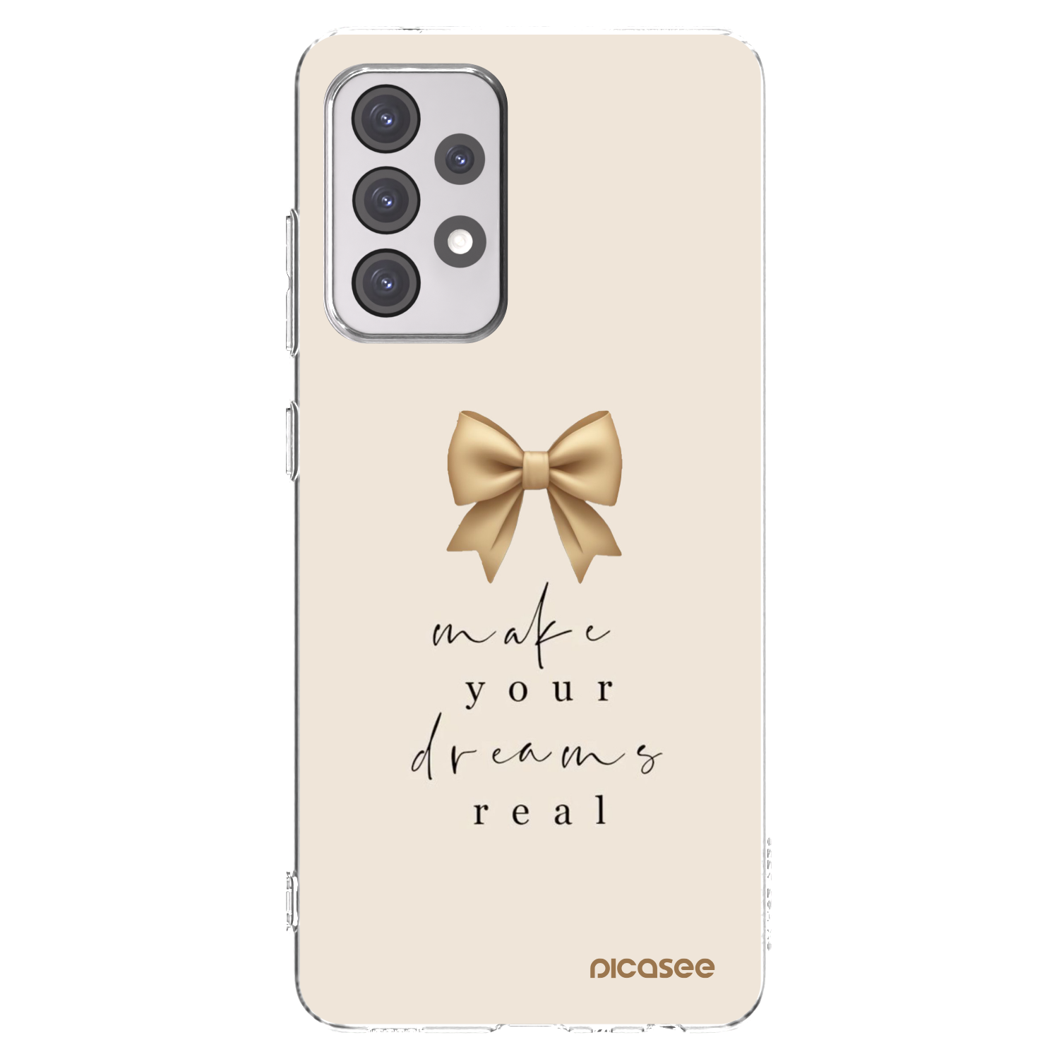 Picasee silikonový průhledný obal pro Samsung Galaxy A52s 5G A528B - Golden Dream