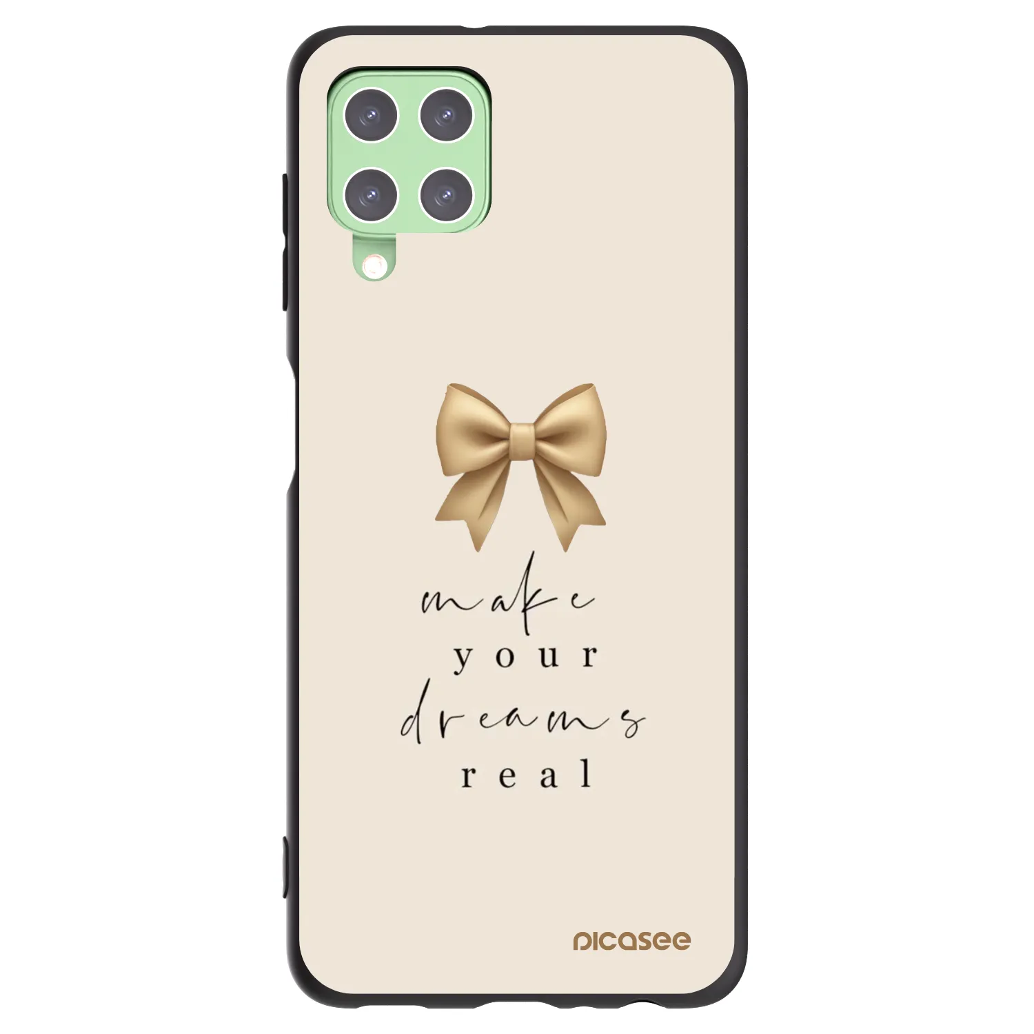Picasee silikonový černý obal pro Samsung Galaxy A22 A225F 4G - Golden Dream