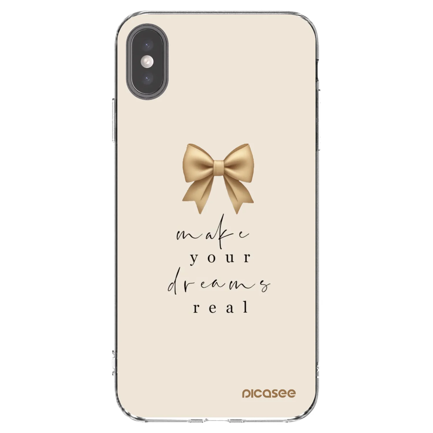 Picasee silikonový průhledný obal pro Apple iPhone XS Max - Golden Dream