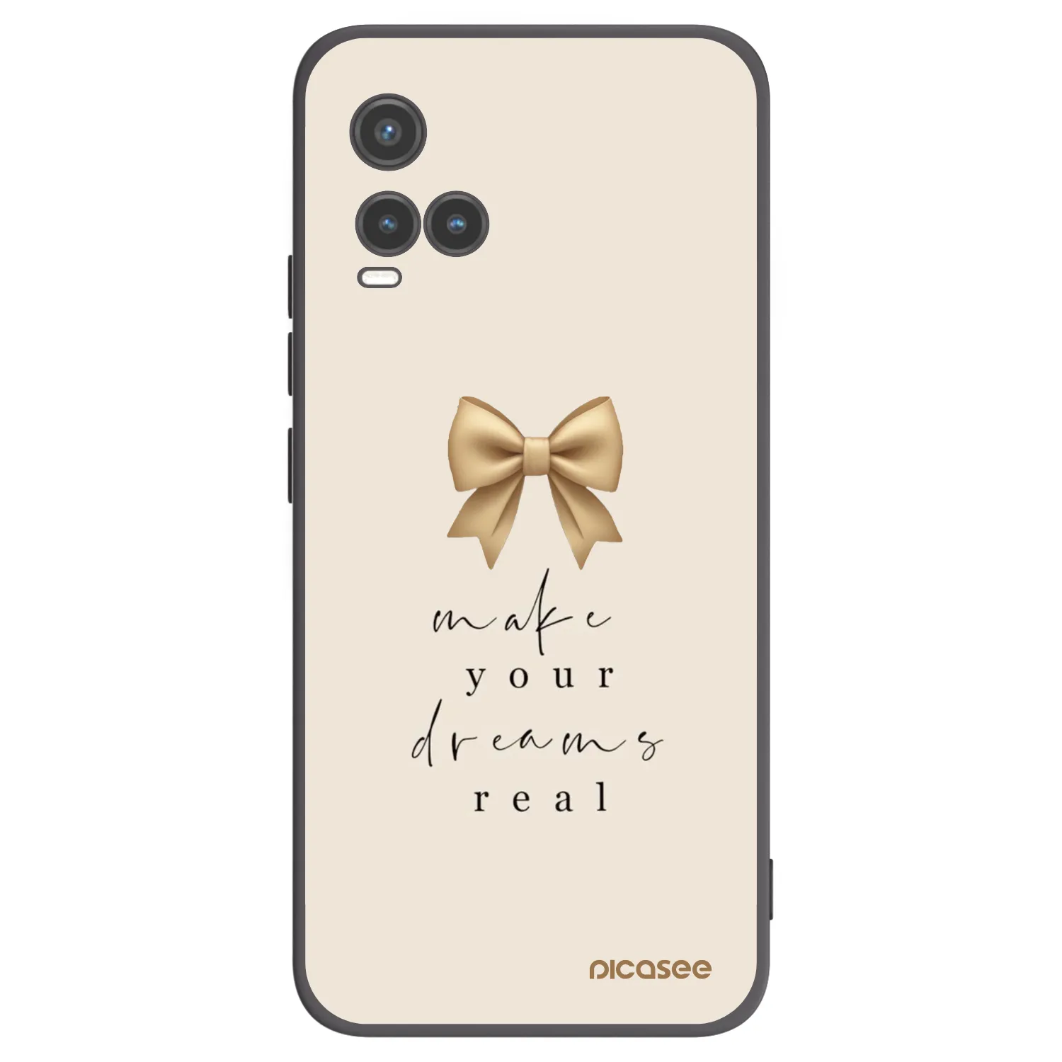 Picasee silikonový černý obal pro Vivo Y33s - Golden Dream