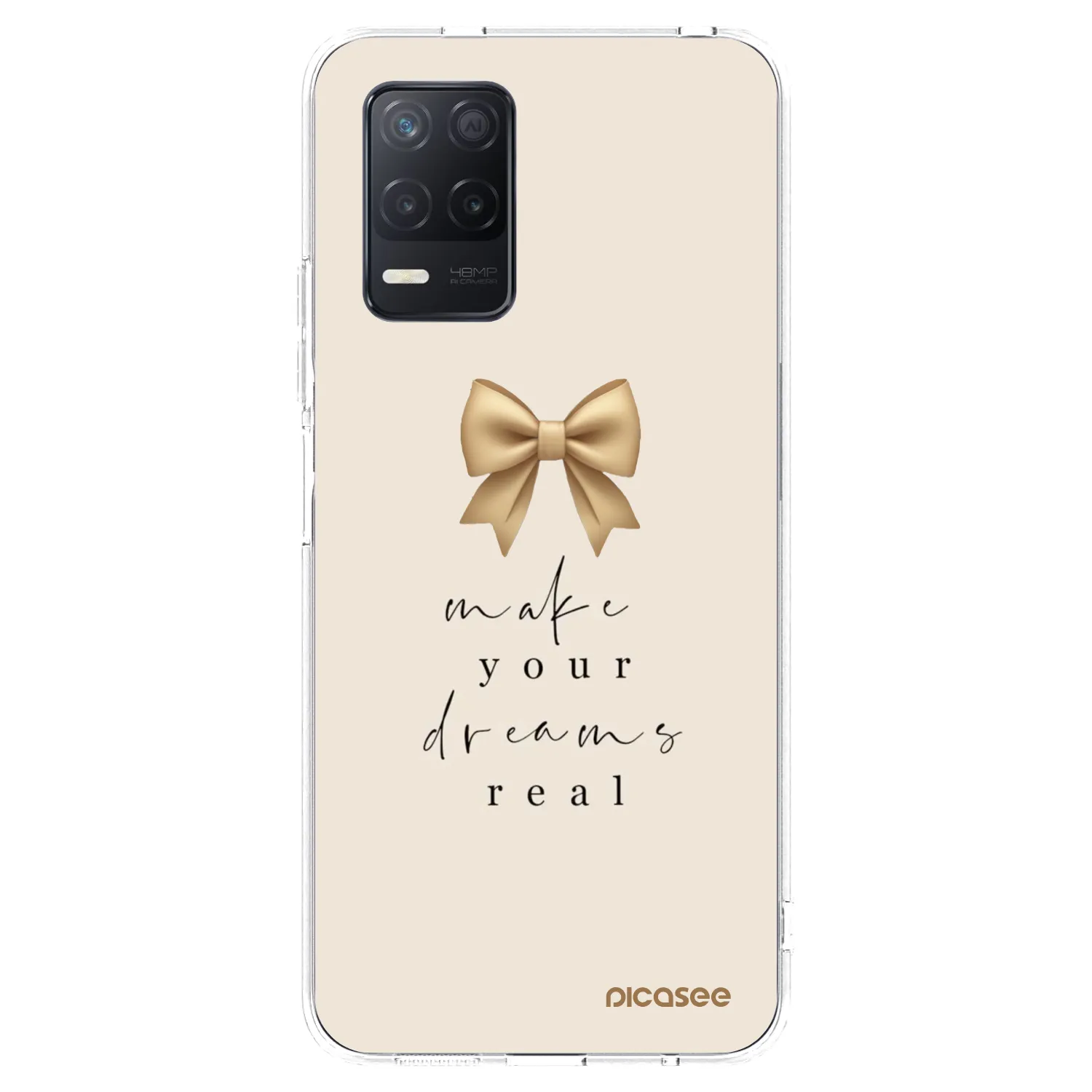 Picasee silikonový průhledný obal pro Realme 8 5G - Golden Dream