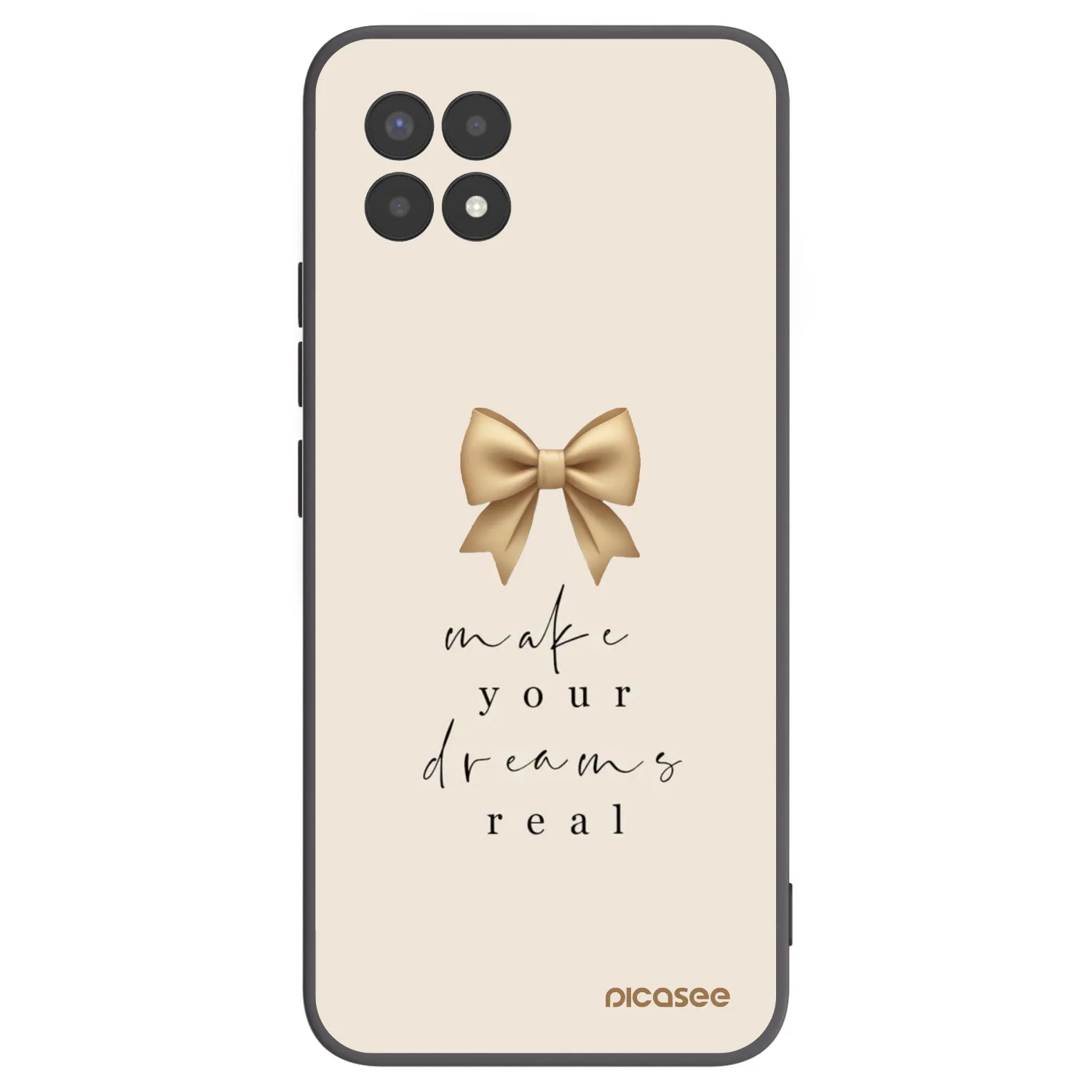 Picasee silikonový černý obal pro Realme 8i - Golden Dream