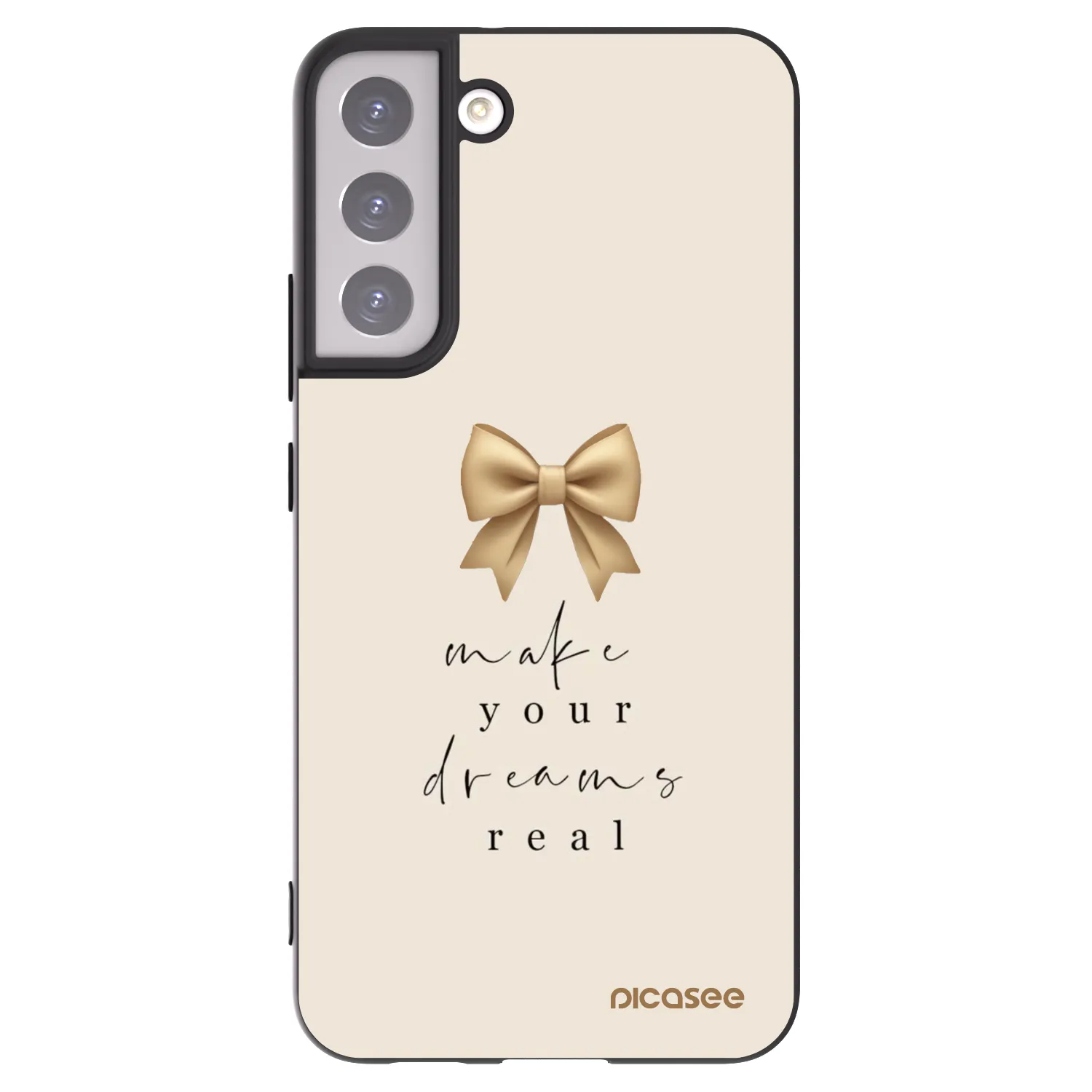 Picasee silikonový černý obal pro Samsung Galaxy S22+ 5G - Golden Dream