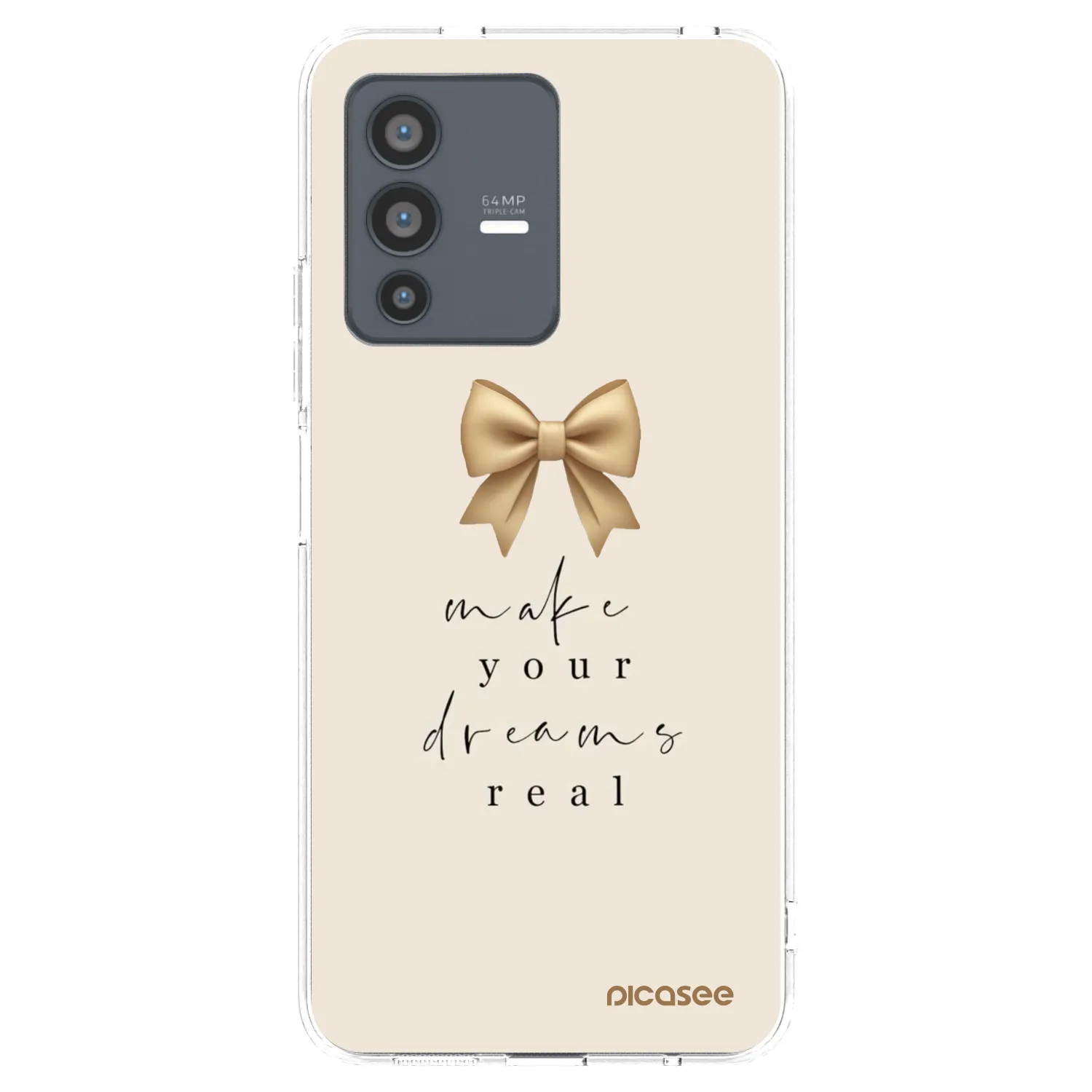 Picasee silikonový průhledný obal pro Vivo V23 5G - Golden Dream