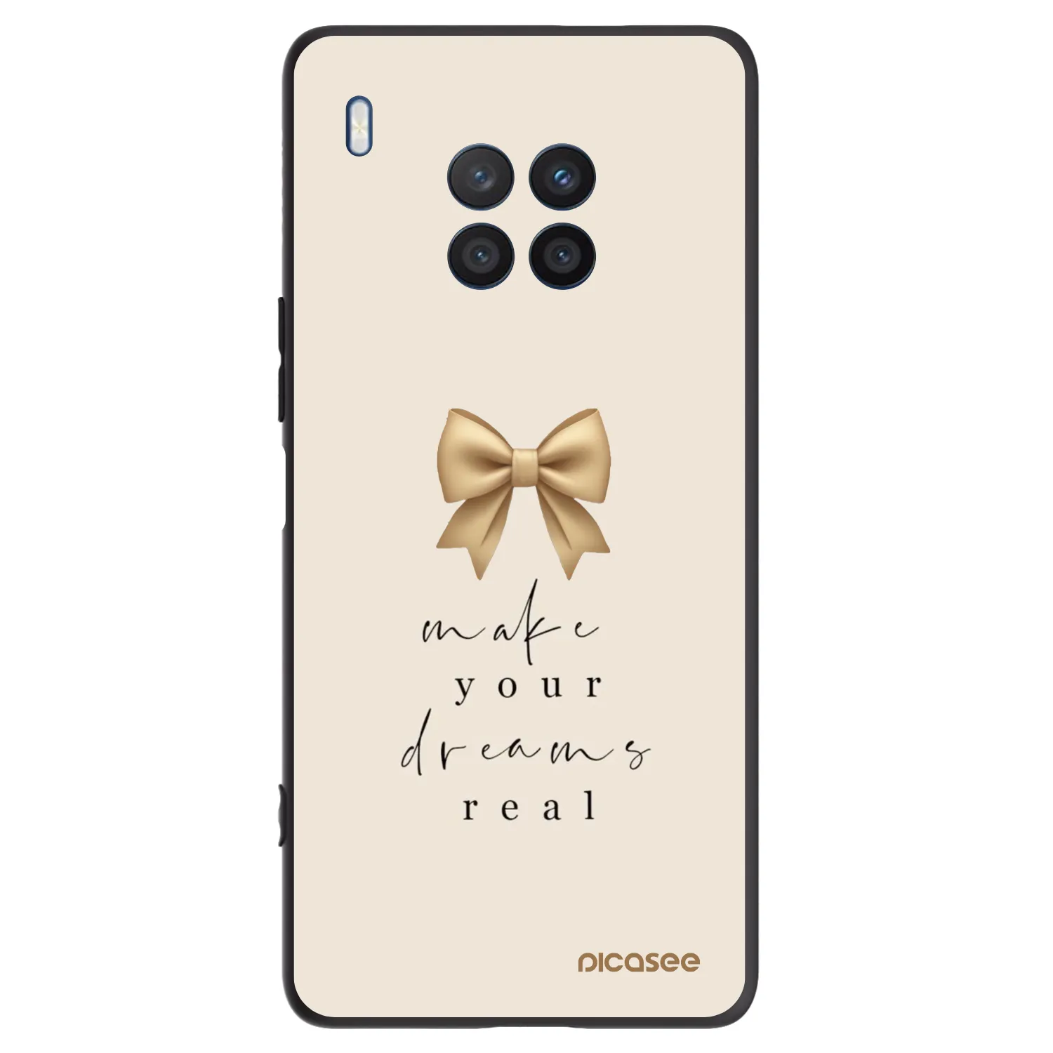 Picasee silikonový černý obal pro Honor 50 Lite - Golden Dream