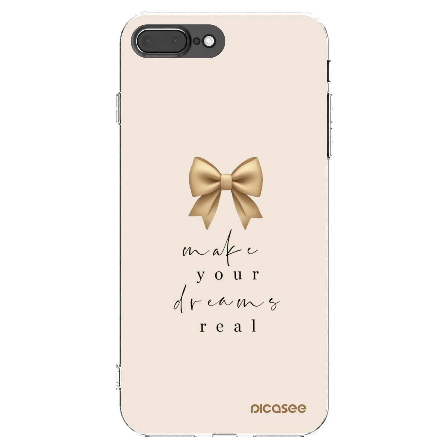 Picasee silikonový průhledný obal pro Apple iPhone 8 Plus - Golden Dream