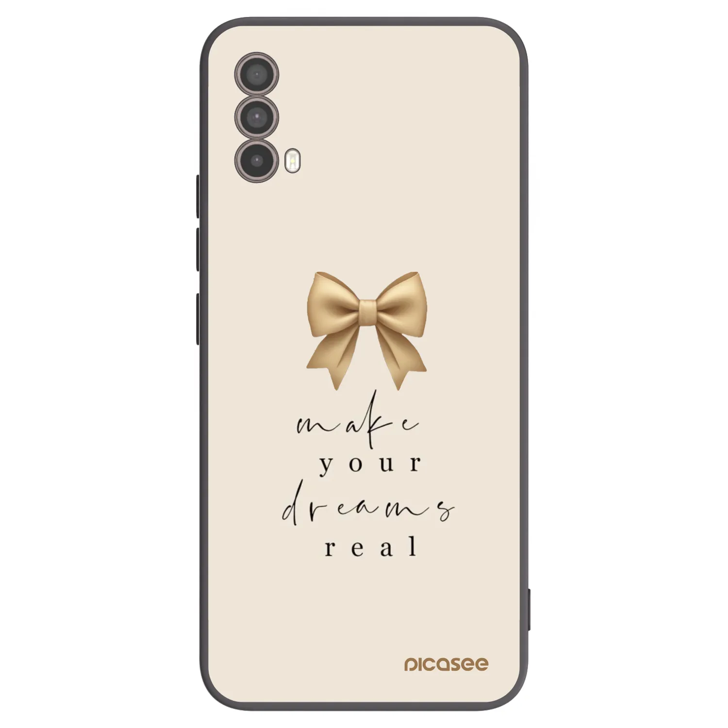 Picasee silikonový černý obal pro Motorola Moto E40 - Golden Dream