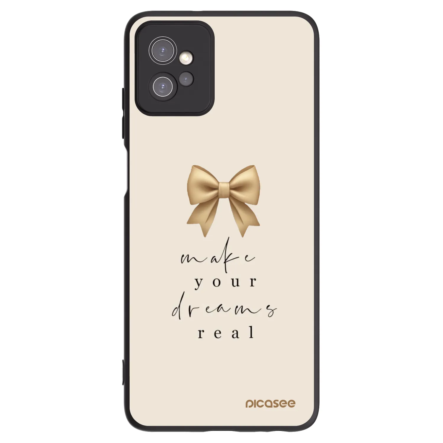 Picasee silikonový černý obal pro Motorola Moto G32 - Golden Dream