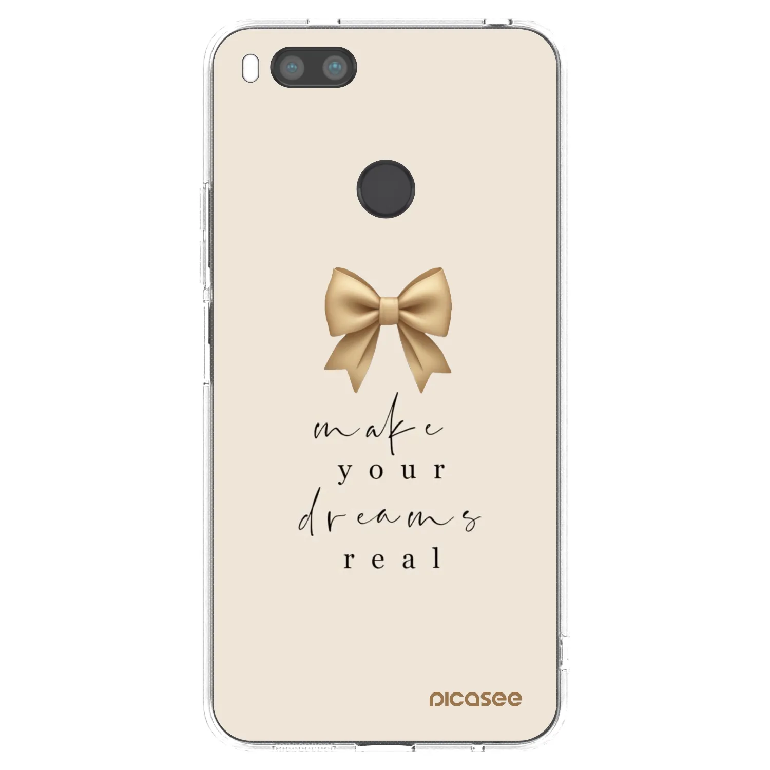 Picasee silikonový průhledný obal pro Xiaomi Redmi A1 - Golden Dream