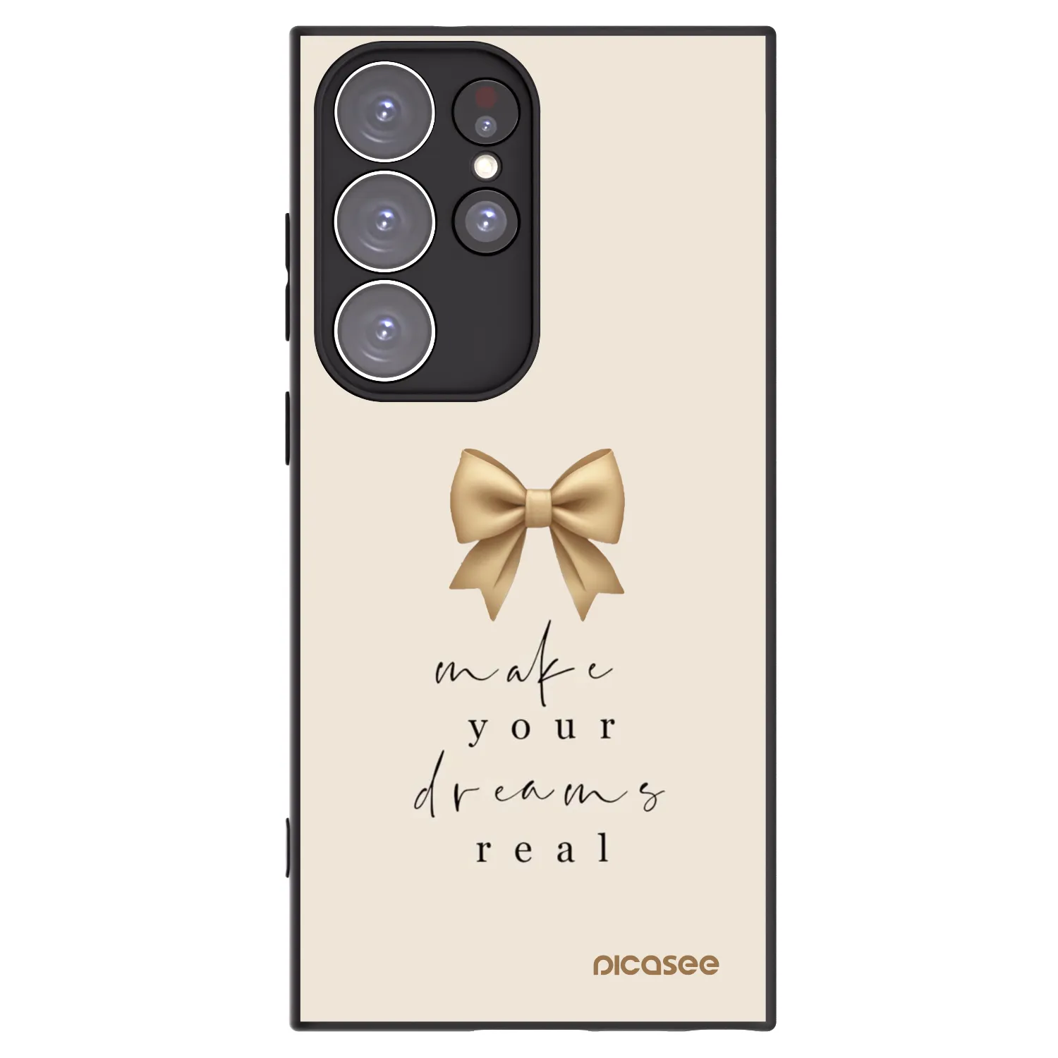 Picasee silikonový černý obal pro Samsung Galaxy S23 Ultra 5G - Golden Dream