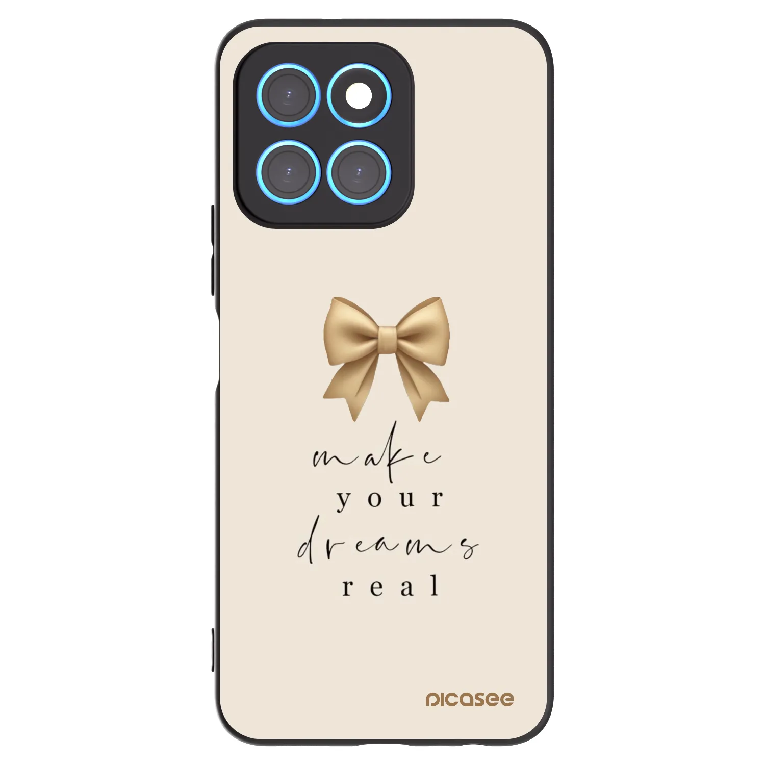 Picasee silikonový černý obal pro Honor X6 - Golden Dream