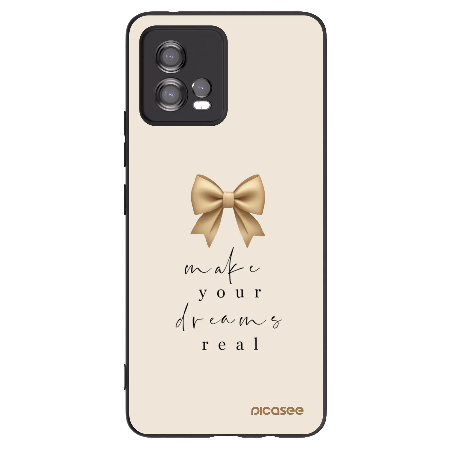 Picasee silikonový černý obal pro Motorola Moto G72 - Golden Dream