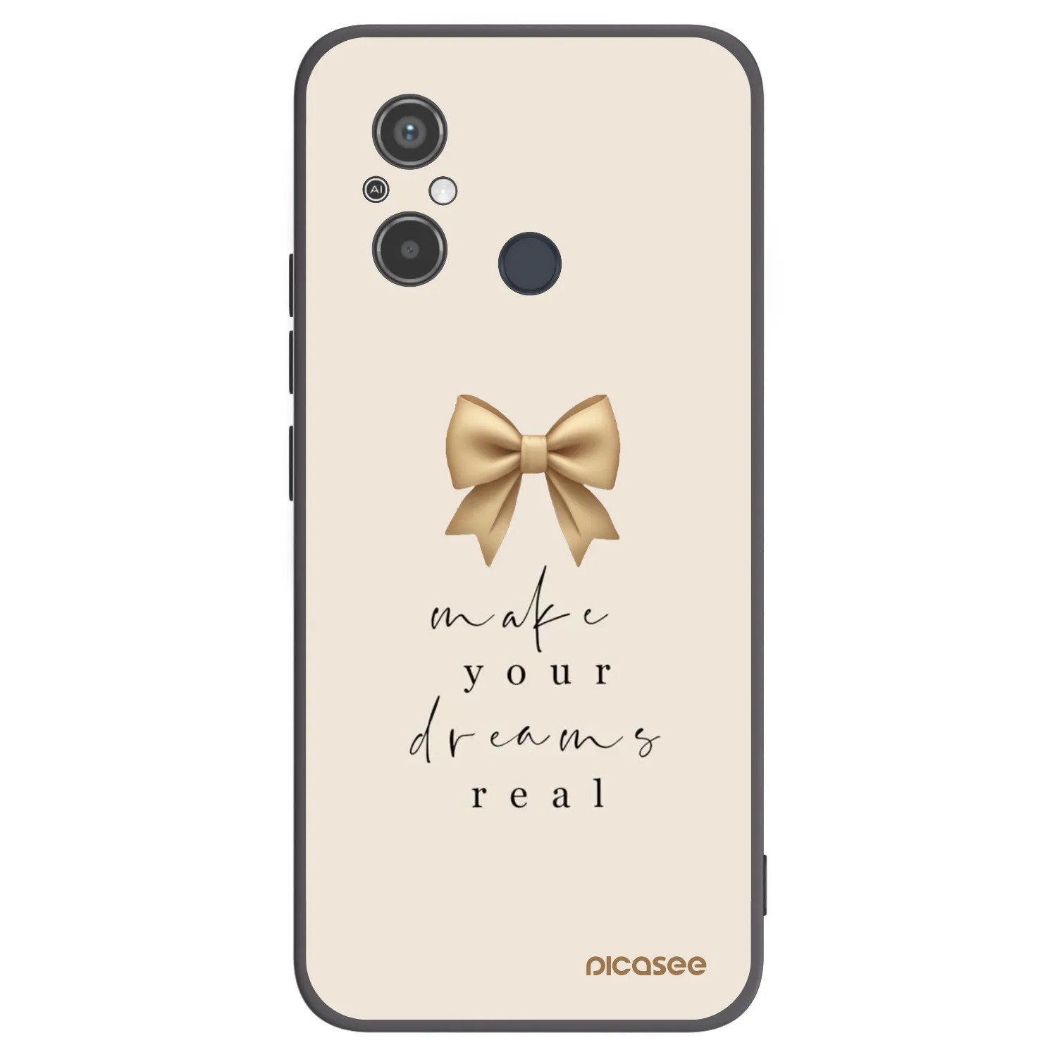 Picasee silikonový černý obal pro Xiaomi Redmi 12C - Golden Dream