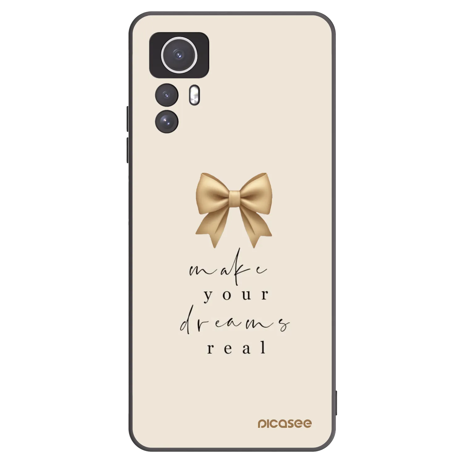Picasee silikonový černý obal pro Xiaomi Redmi Note 12S - Golden Dream