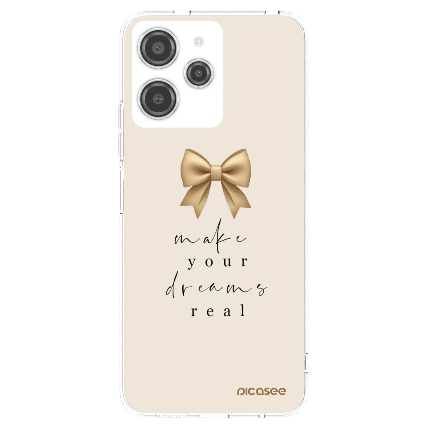Picasee silikonový průhledný obal pro Xiaomi Redmi 12 4G - Golden Dream