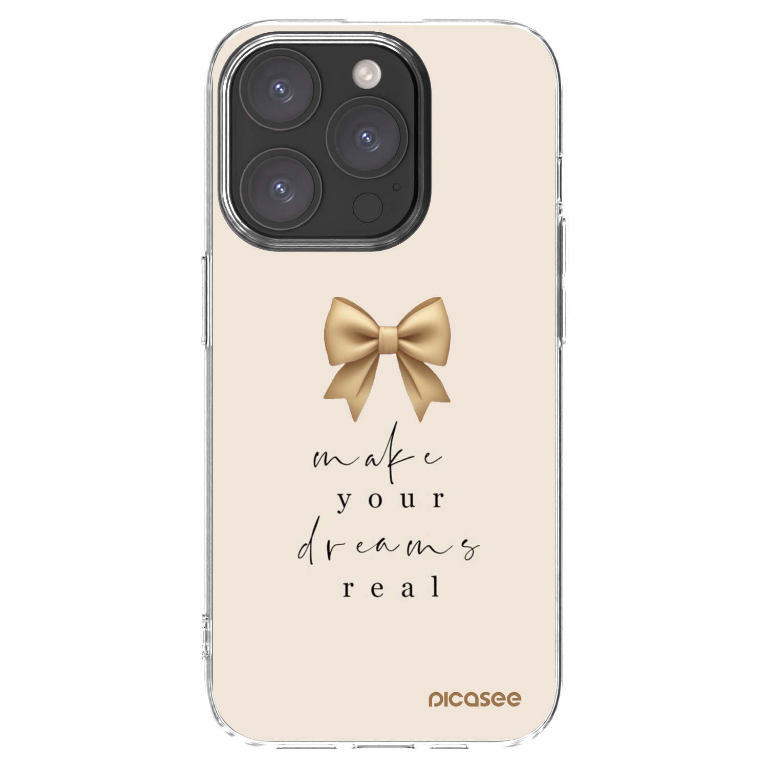 Picasee silikonový průhledný obal pro Apple iPhone 15 Pro - Golden Dream