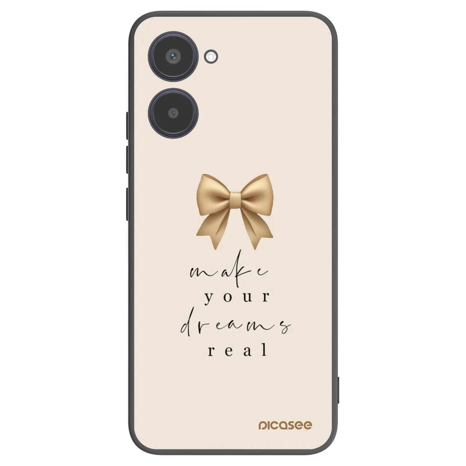 Picasee silikonový černý obal pro Realme 10 4G - Golden Dream