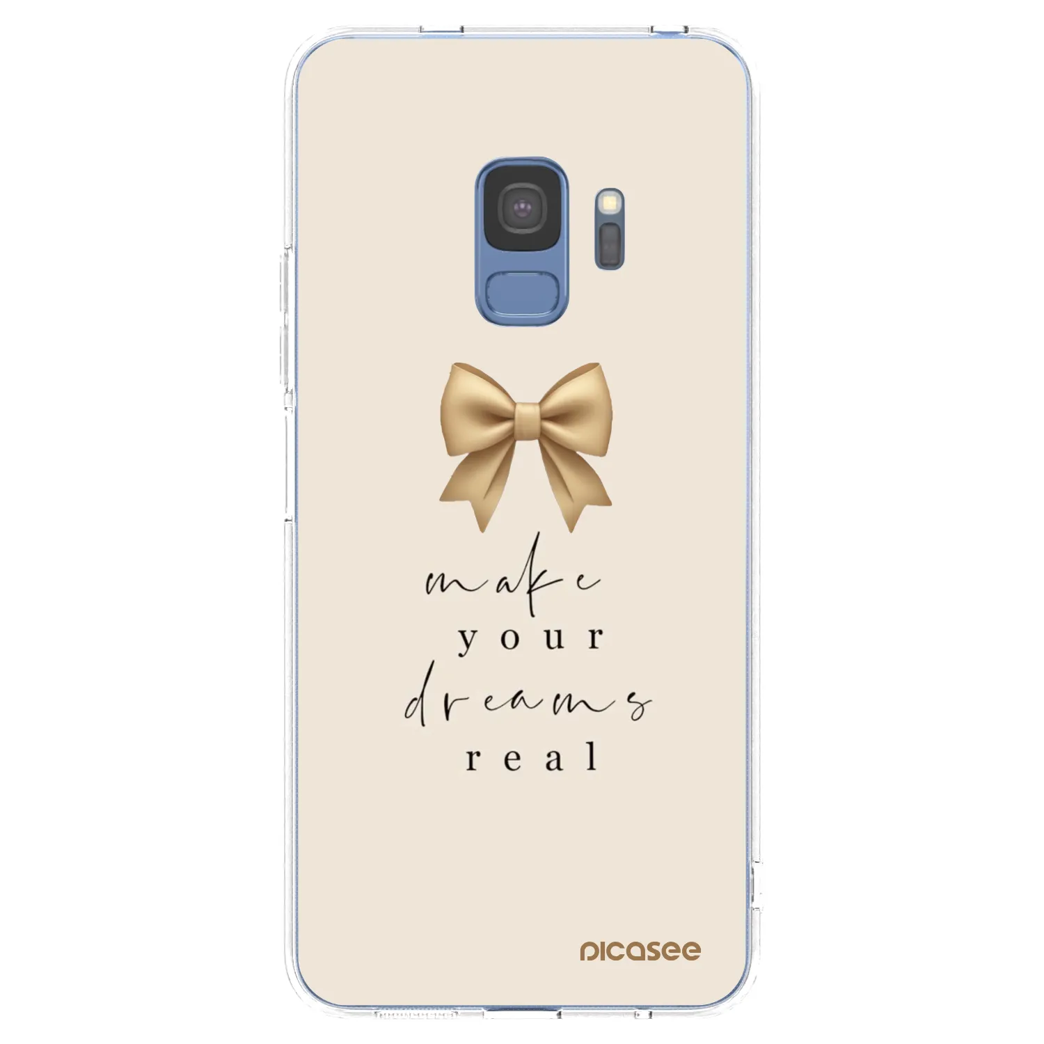 Picasee silikonový průhledný obal pro Samsung Galaxy S9 G960F - Golden Dream