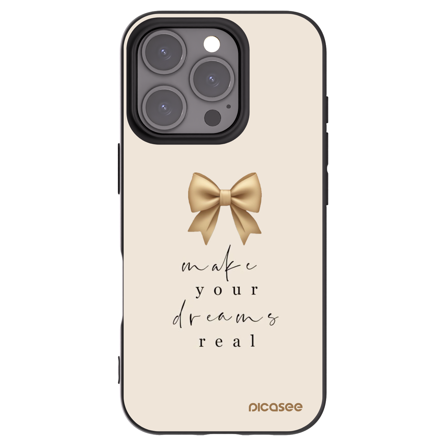 Picasee silikonový černý obal pro Apple iPhone 16 Pro - Golden Dream