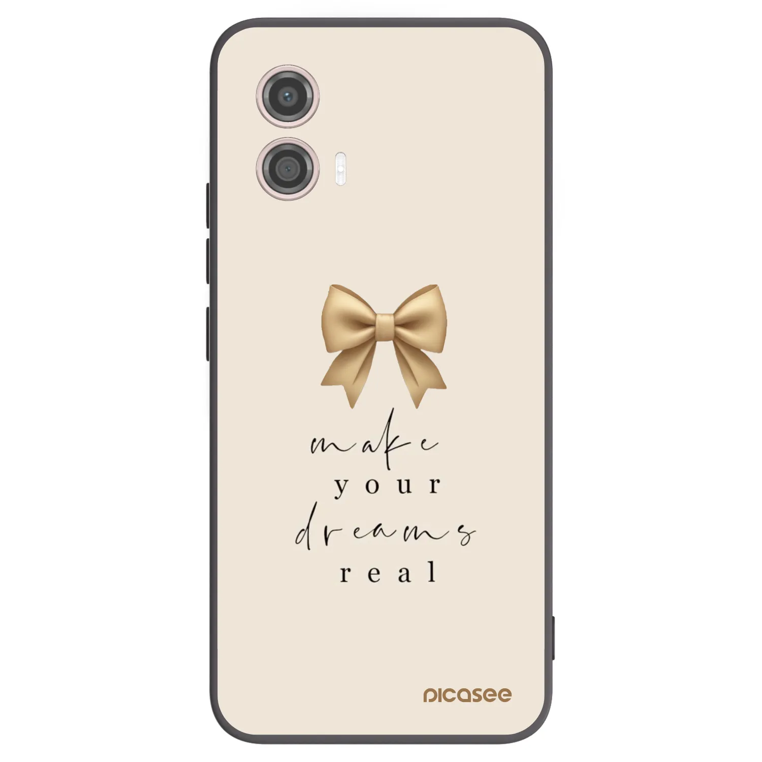 Picasee silikonový černý obal pro Motorola Moto G53 5G - Golden Dream