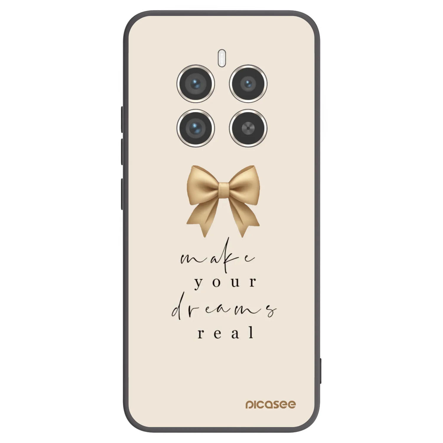 Picasee silikonový černý obal pro Realme 12 Pro 5G - Golden Dream