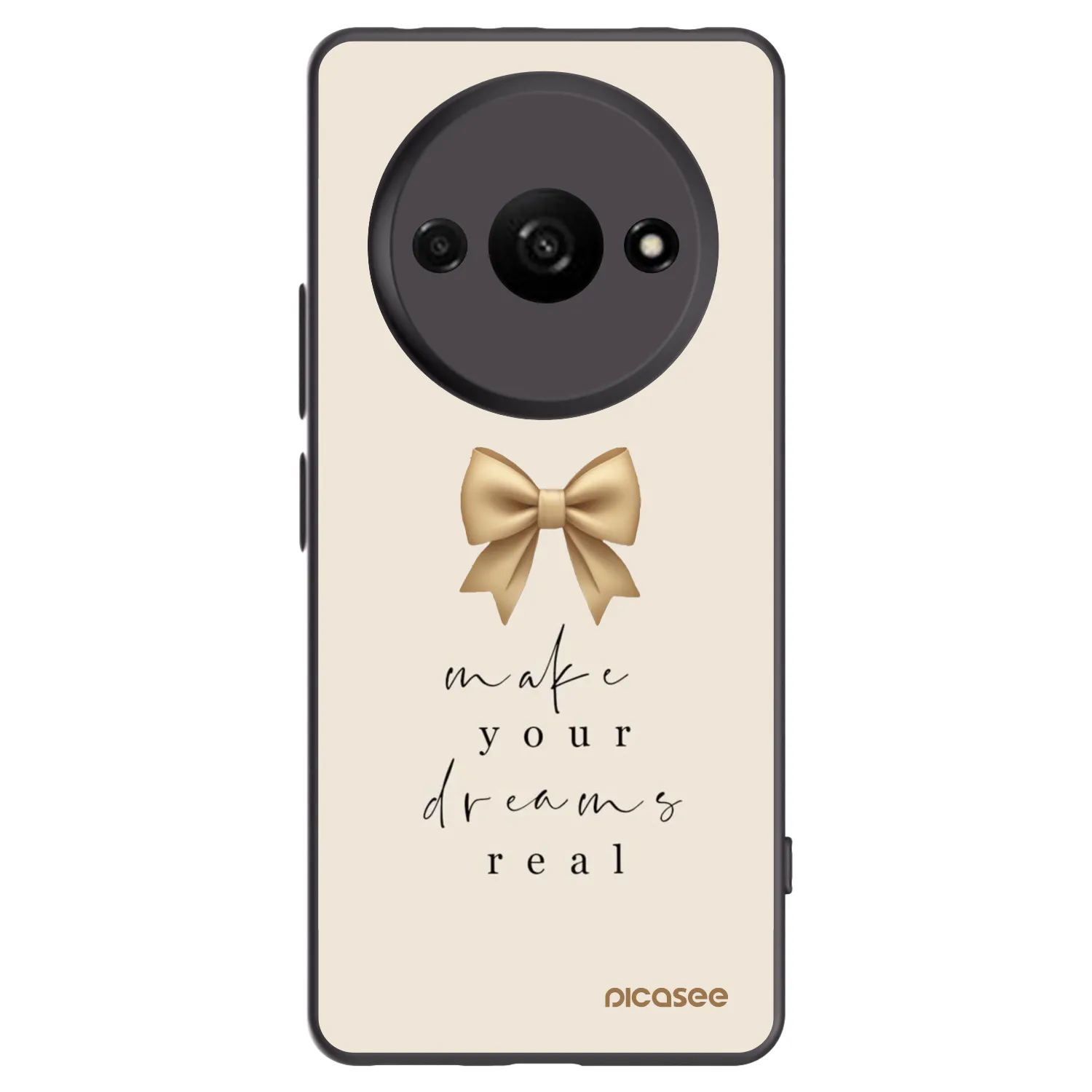 Picasee silikonový černý obal pro Xiaomi Redmi A3 - Golden Dream