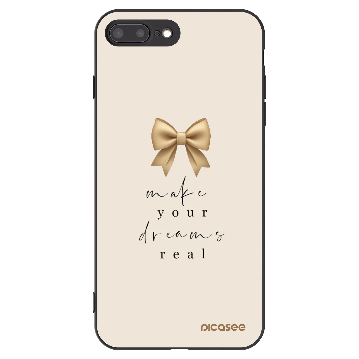 Picasee silikonový černý obal pro Apple iPhone 8 Plus - Golden Dream