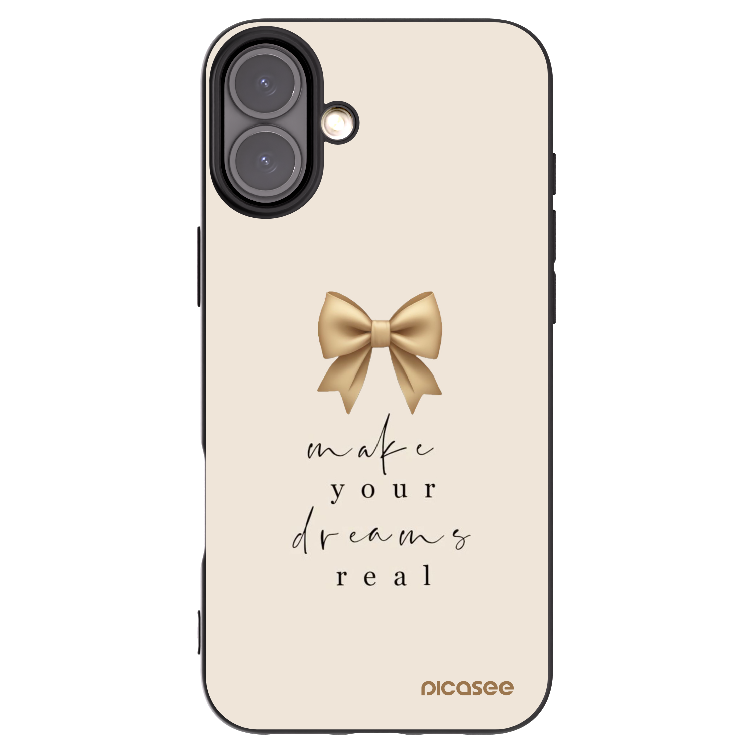 Picasee silikonový černý obal pro Apple iPhone 16 Plus - Golden Dream
