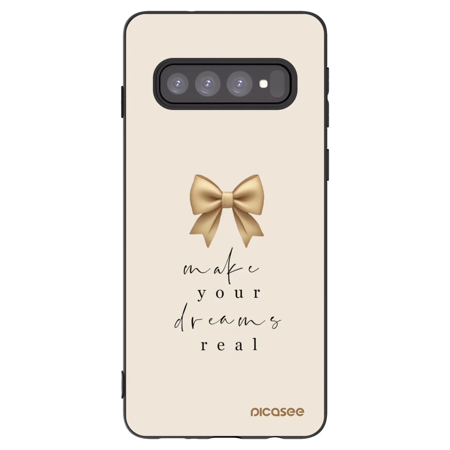 Picasee silikonový černý obal pro Samsung Galaxy S10 G973 - Golden Dream