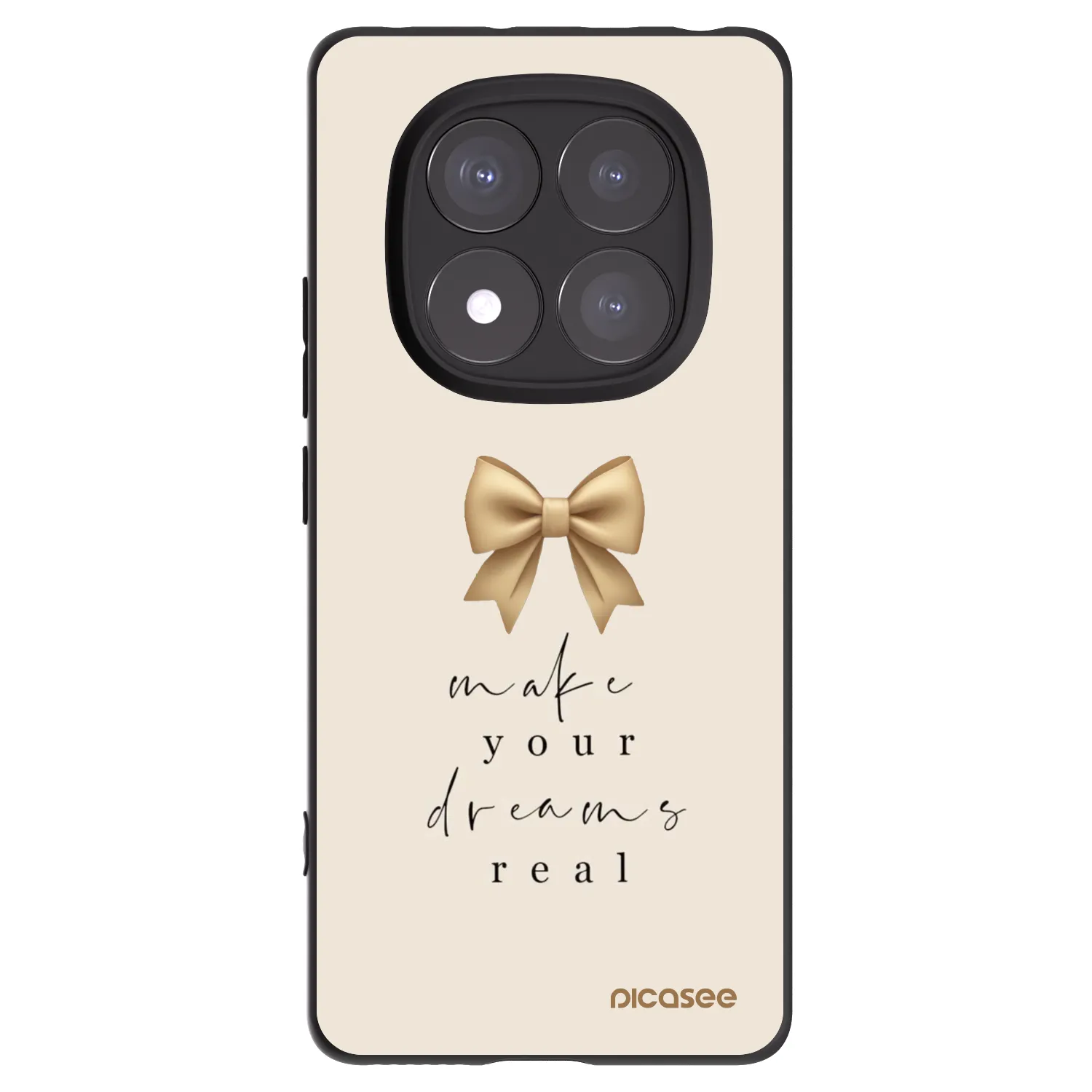 Picasee silikonový černý obal pro Xiaomi Redmi Note 14 Pro+ 5G - Golden Dream