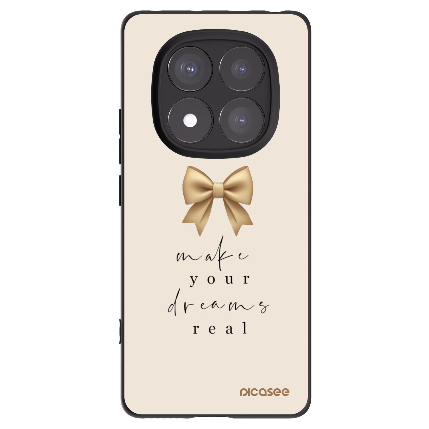 Picasee silikonový černý obal pro Xiaomi Redmi Note 14 Pro 5G - Golden Dream