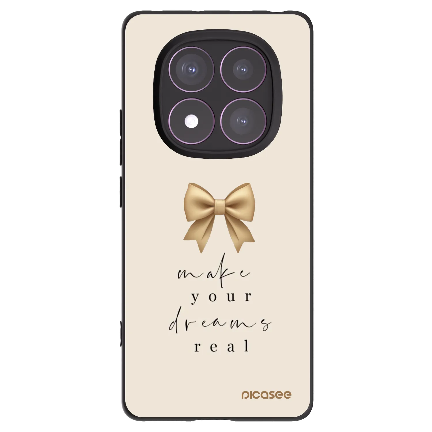 Picasee silikonový černý obal pro Xiaomi Redmi Note 14 Pro 4G - Golden Dream