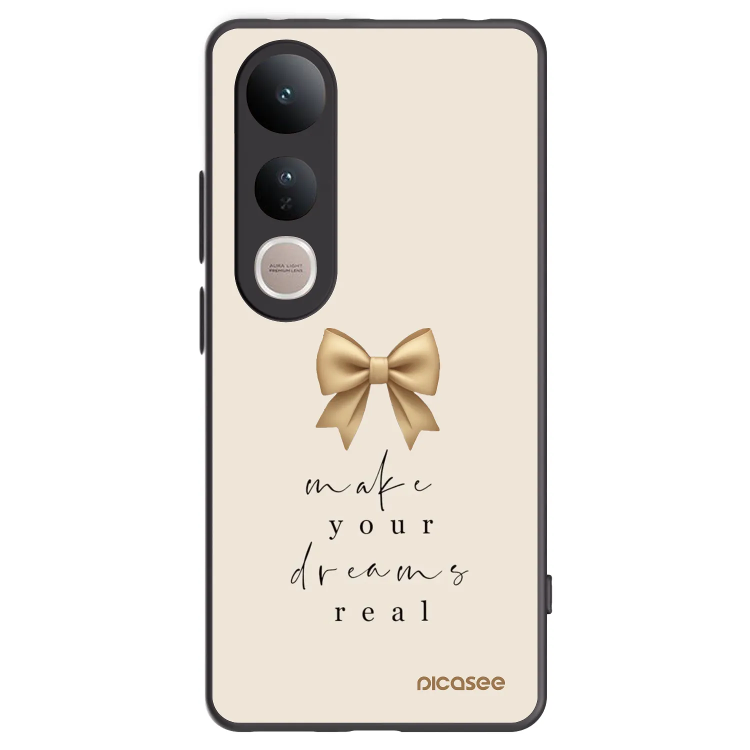 Picasee silikonový černý obal pro Vivo V50 Lite 5G - Golden Dream