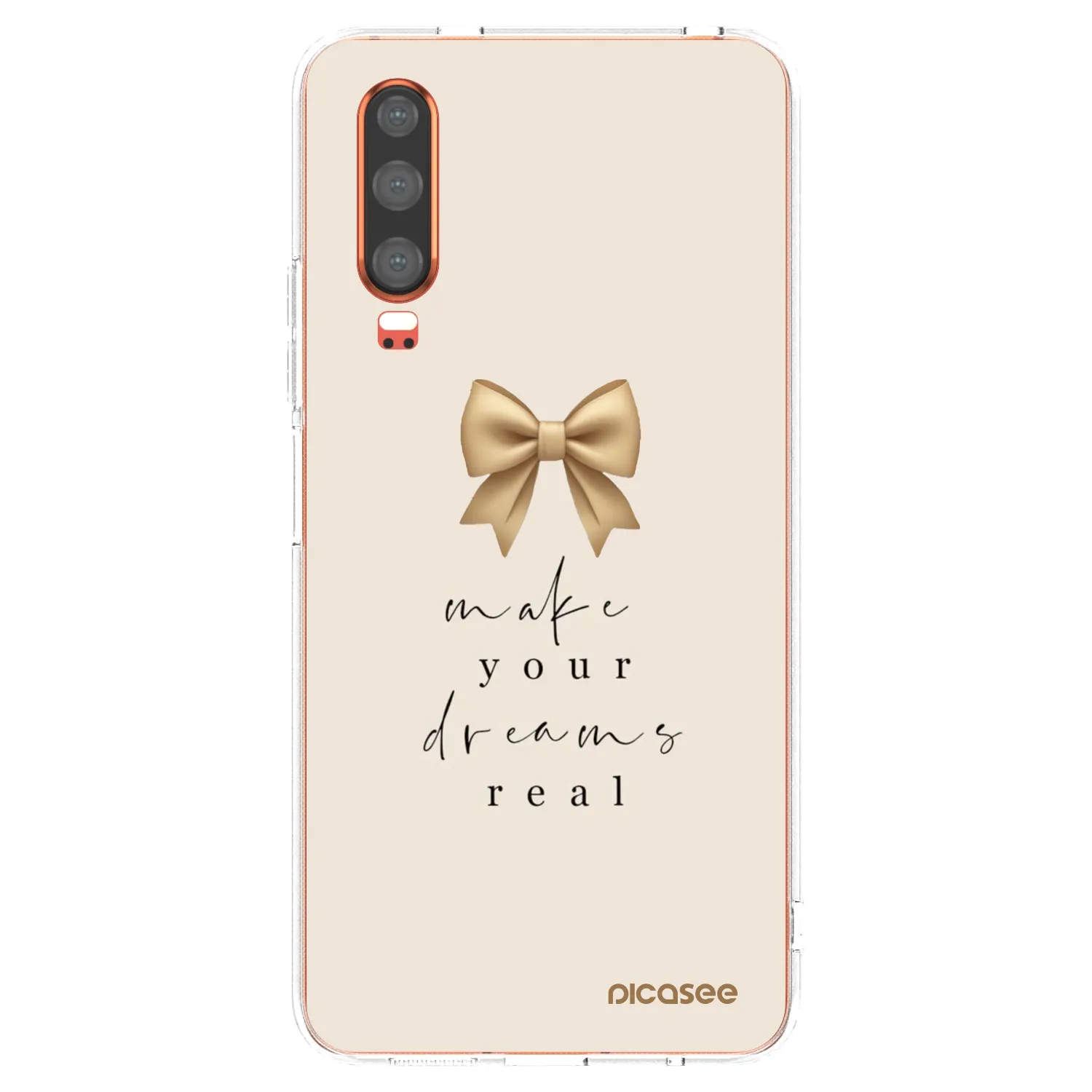 Picasee silikonový průhledný obal pro Huawei P30 - Golden Dream