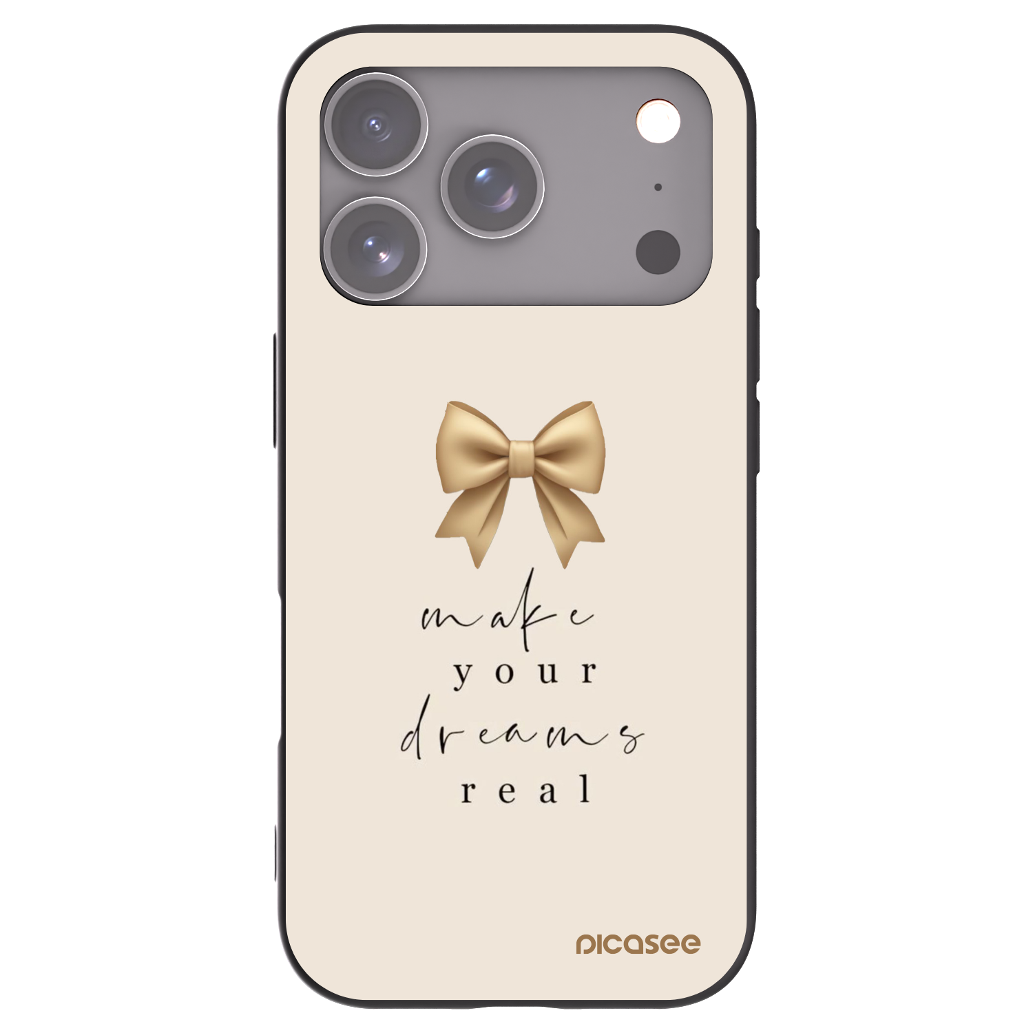 Picasee silikonový černý obal pro Apple iPhone 17 Pro - Golden Dream
