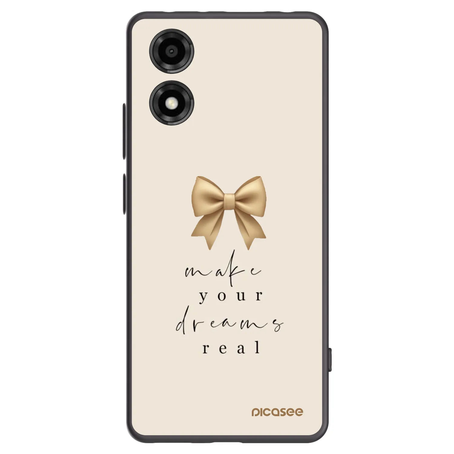 Picasee silikonový černý obal pro Motorola Moto E14 - Golden Dream