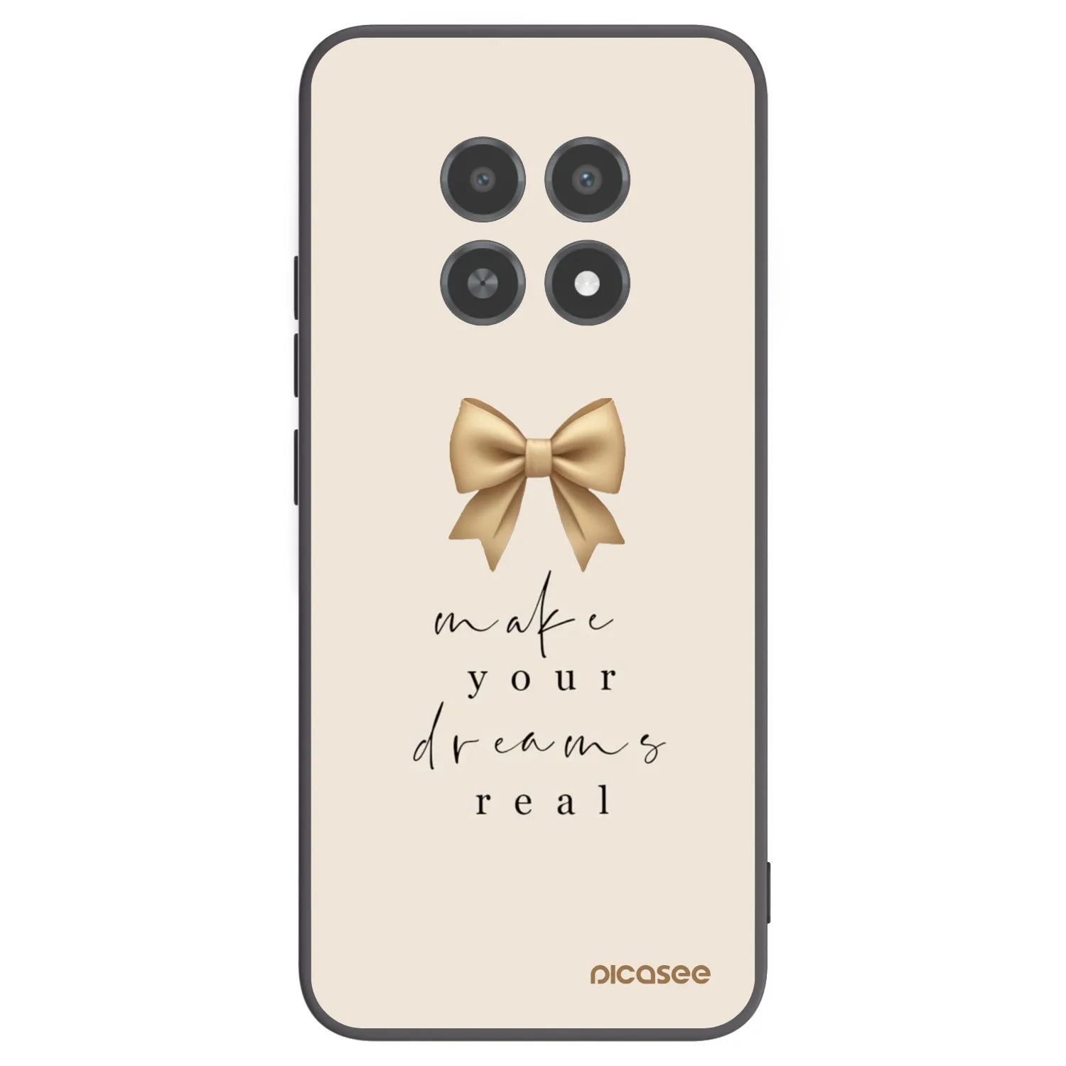 Picasee silikonový černý obal pro Realme 12X - Golden Dream