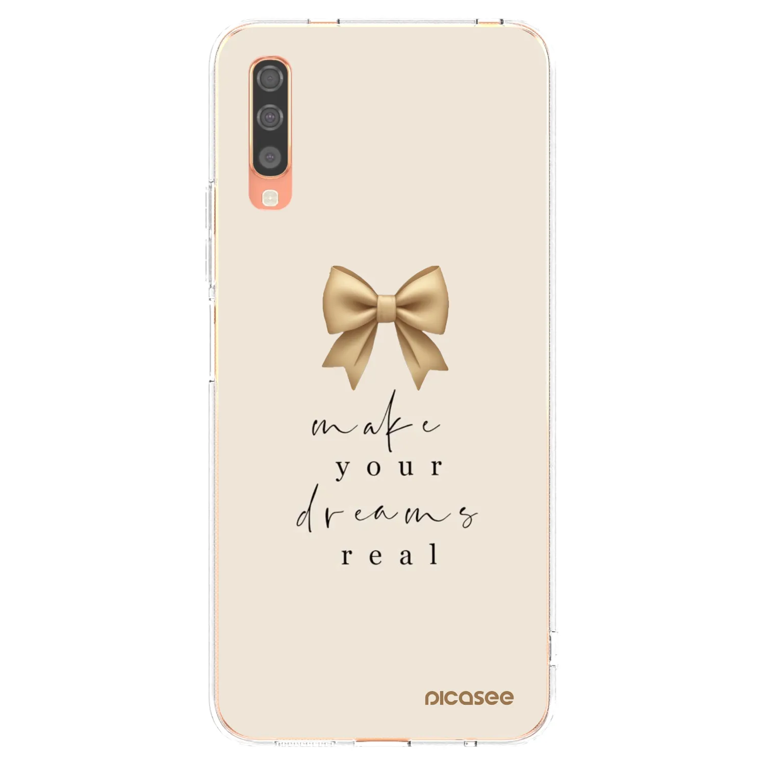 Picasee silikonový průhledný obal pro Samsung Galaxy A70 A705F - Golden Dream